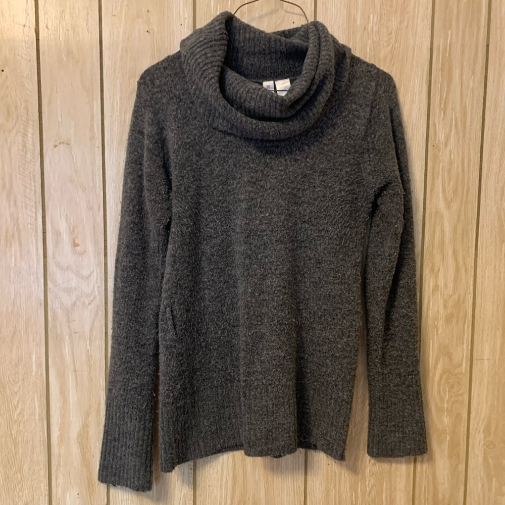 Gray cowl neck sweater